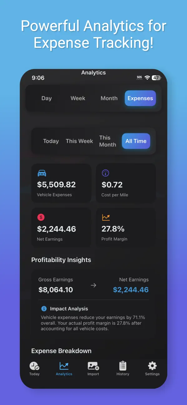 Revealed+ expense tracking