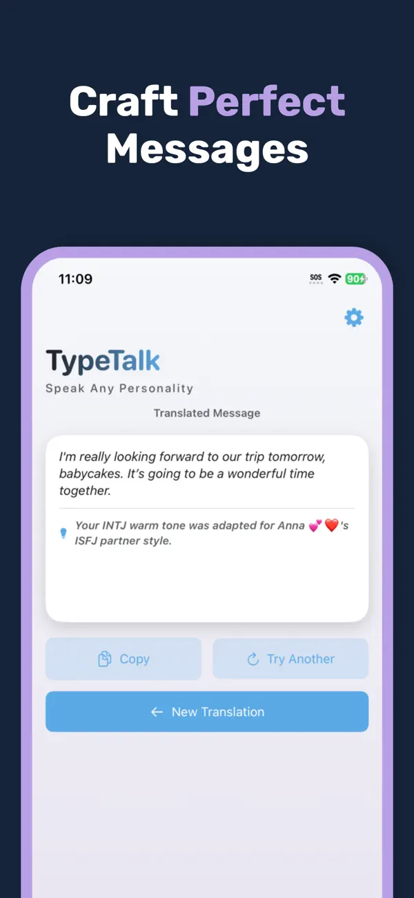 TypeTalk context selection